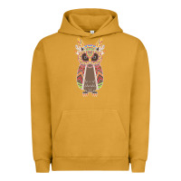Pigment Peanut Butter Native OWL Urban Hoodie - artisFamous