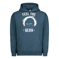 Pigment Midnight Navy bernie sanders for now Urban Hoodie - artisFamous