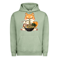 Pigment Oil Green shiba inu dog ramen Urban Hoodie - artisFamous