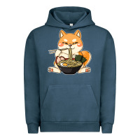 Pigment Midnight Navy shiba inu dog ramen Urban Hoodie - artisFamous