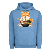 Pigment Pebble Blue shiba inu dog ramen Urban Hoodie - artisFamous