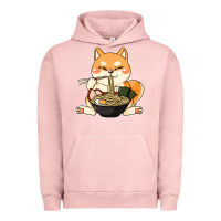 Pigment Salmon shiba inu dog ramen Urban Hoodie - artisFamous