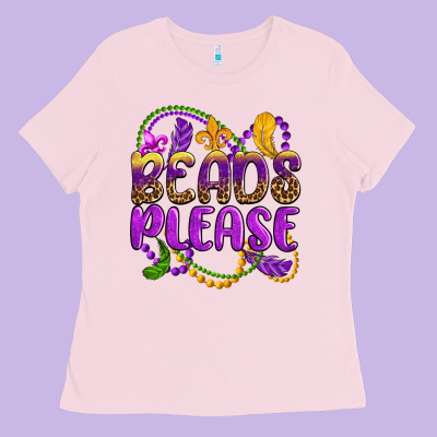 Beads Please Mardi Gras Ladies Tee Designed By Oliviacreatesart