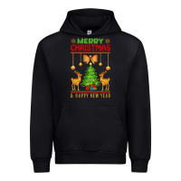 Black merry christmas Urban Hoodie - artisFamous