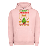 Pigment Salmon merry christmas Urban Hoodie - artisFamous