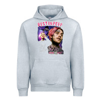 Heather Grey lil peep Urban Hoodie - artisFamous
