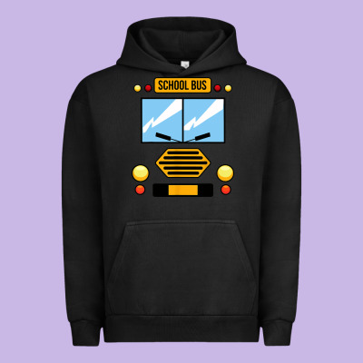 School Bus Costume Cool Halloween Urban Hoodie Designed By Artisfamous