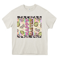 Cream happy easter with cowhide Heavy Core Tee - TumblerDesignByShophia