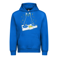 Cobalt cat dj Urban Hoodie - artisFamous