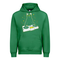 Emerald cat dj Urban Hoodie - artisFamous