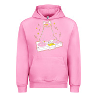 Fuchsia Pink cat dj Urban Hoodie - artisFamous