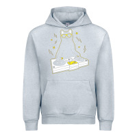Heather Grey cat dj Urban Hoodie - artisFamous