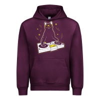 Mauve Wine cat dj Urban Hoodie - artisFamous