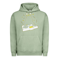 Pigment Oil Green cat dj Urban Hoodie - artisFamous