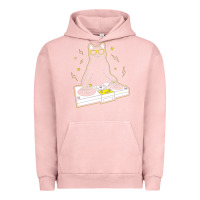 Pigment Salmon cat dj Urban Hoodie - artisFamous