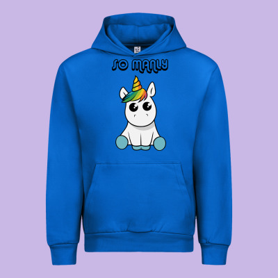 So Manly Funny Unicorn Urban Hoodie Designed By Artisfamous