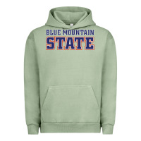 Pigment Oil Green blue mountain state Urban Hoodie - artisFamous