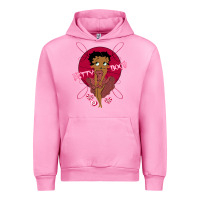 Fuchsia Pink Black Betty Boop Urban Hoodie - artisFamous
