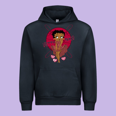 Black Betty Boop Urban Hoodie Designed By Artisfamous