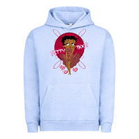 Pigment Grape Ice Black Betty Boop Urban Hoodie - artisFamous