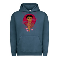 Pigment Midnight Navy Black Betty Boop Urban Hoodie - artisFamous