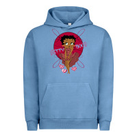 Pigment Pebble Blue Black Betty Boop Urban Hoodie - artisFamous