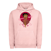 Pigment Salmon Black Betty Boop Urban Hoodie - artisFamous