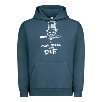 Pigment Midnight Navy bourdain cook free or die Urban Hoodie - artisFamous