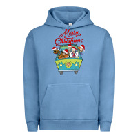 Pigment Pebble Blue Scooby Doo merry christmas Urban Hoodie - artisFamous