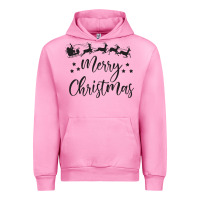 Fuchsia Pink merry christmas Urban Hoodie - artisFamous
