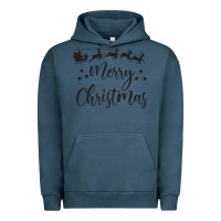 Pigment Midnight Navy merry christmas Urban Hoodie - artisFamous