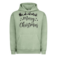 Pigment Oil Green merry christmas Urban Hoodie - artisFamous