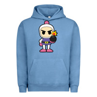 Pigment Pebble Blue bomberman Urban Hoodie - artisFamous