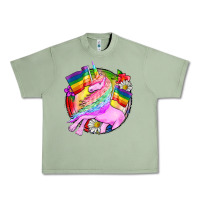Oil Green Pride unicorn Urban Heavy Tee - FaDigitalArtStudio