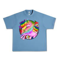 Pebble Blue Pride unicorn Urban Heavy Tee - FaDigitalArtStudio