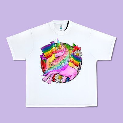Pride Unicorn Urban Heavy Tee Designed By Fadigitalartstudio