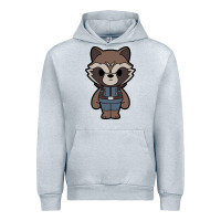 Heather Grey rocket racoon chibi Urban Hoodie - artisFamous