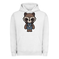 Pigment Lunar Rock rocket racoon chibi Urban Hoodie - artisFamous