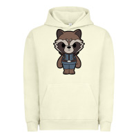 Pigment Pistachio rocket racoon chibi Urban Hoodie - artisFamous