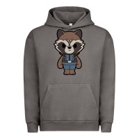 Pigment Tornado rocket racoon chibi Urban Hoodie - artisFamous