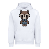 White rocket racoon chibi Urban Hoodie - artisFamous