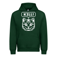 Forest Green kill no more heroes cat Urban Hoodie - artisFamous