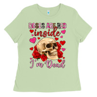 Matcha roses are red inside i m dead Ladies Tee - OliviaCreatesArt