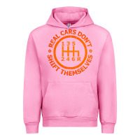 Fuchsia Pink real cars dont shift themselves Urban Hoodie - artisFamous