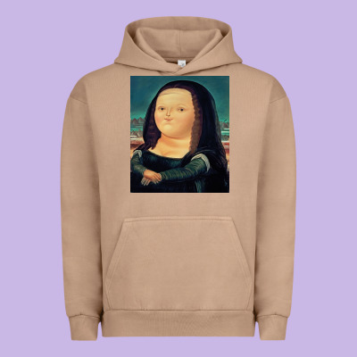 Fernando Botero Mona Lisa Urban Hoodie Designed By Artisfamous