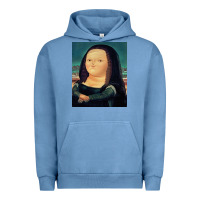 Pigment Pebble Blue fernando botero mona lisa Urban Hoodie - artisFamous