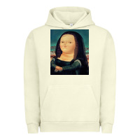 Pigment Pistachio fernando botero mona lisa Urban Hoodie - artisFamous