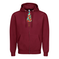 Burgundy bluered lollipop Zipper Hoodie - AdoDesignShop