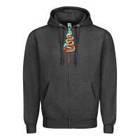 Charcoal Heather bluered lollipop Zipper Hoodie - AdoDesignShop