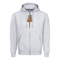 Heather Grey bluered lollipop Zipper Hoodie - AdoDesignShop